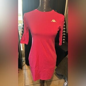 Kappa Women's Banda Calni 2 Dress In Fuschia Pink/Black/White Size Medium NWT